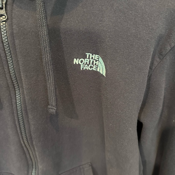 The North Face blue zip up hoodie. Size Large. - Picture 3 of 5